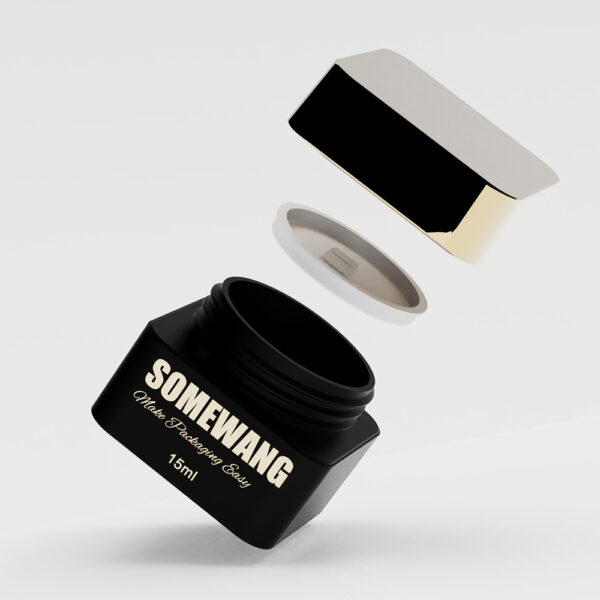 Somewang 15ml square PP double-layer cream jar