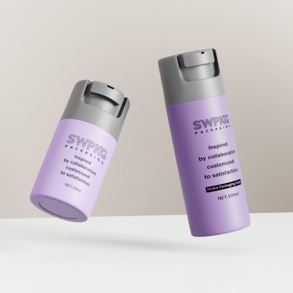 50ml 100ml 150ml  PP Plastic Lotion Cream Airless Bottle for Cosmetic Packaging