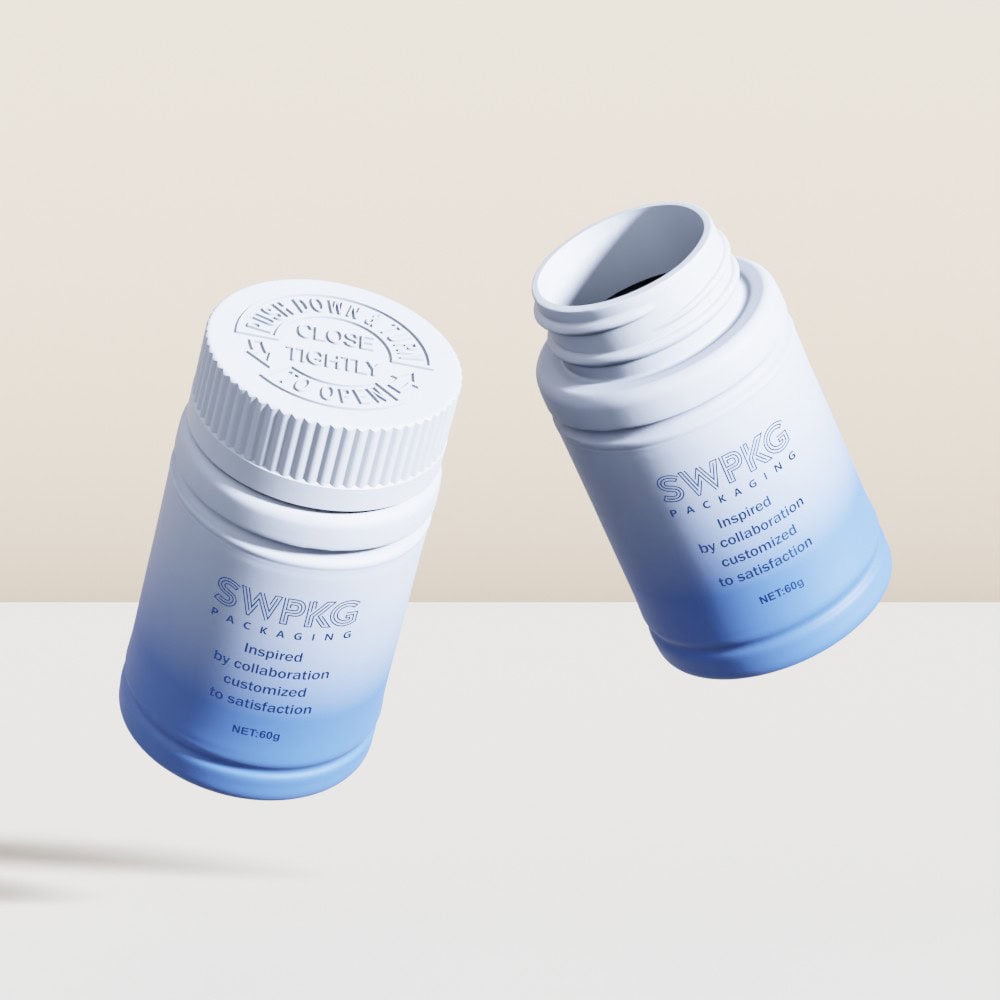 Somewang 60ml Plastic Pill Bottle for Medicine & Supplements