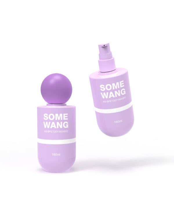 Customized Color of Plastic Round  Bottle for Skincare bottle with Pump ,250g jar