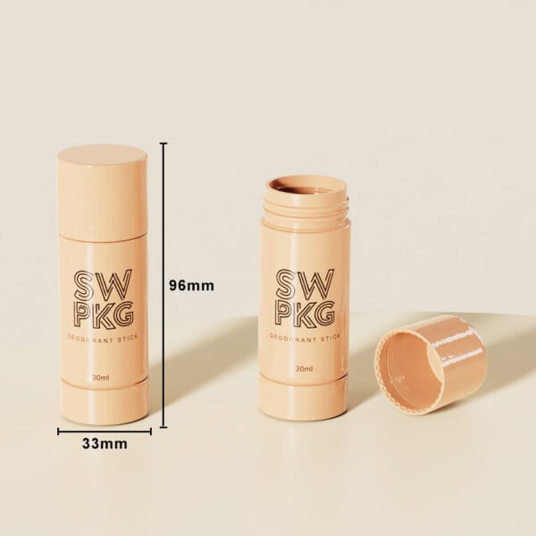 30ml Deodorant Stick Container Skincare Packaging Empty Plastic Round Container Package for Personal Care Cream Stick No reviews yet