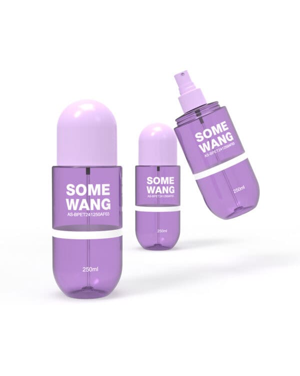 Customized Color of Plastic Round  Bottle for Skincare bottle with Pump ,250g jar