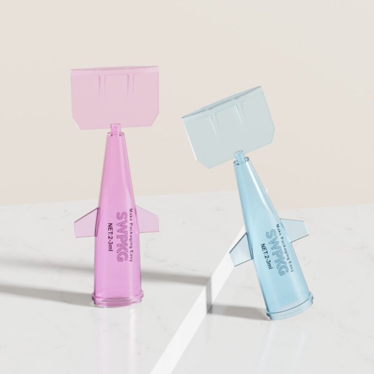 Colorful cosmetic tubes with twist-off caps for skincare products.