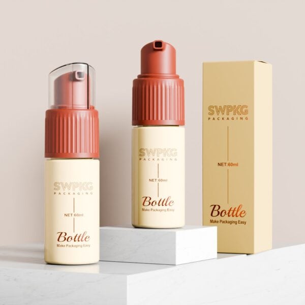 SOMEWANG 32/410 60ml PET Powder Spray Bottle with Pump Spray Dust Dry Hair Shampoo Powder Baby Talcum Customized Logo