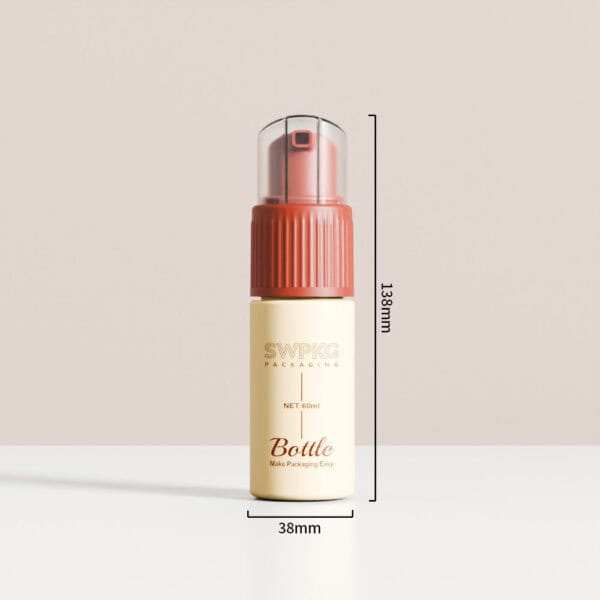 SOMEWANG 32/410 60ml PET Powder Spray Bottle with Pump Spray Dust Dry Hair Shampoo Powder Baby Talcum Customized Logo